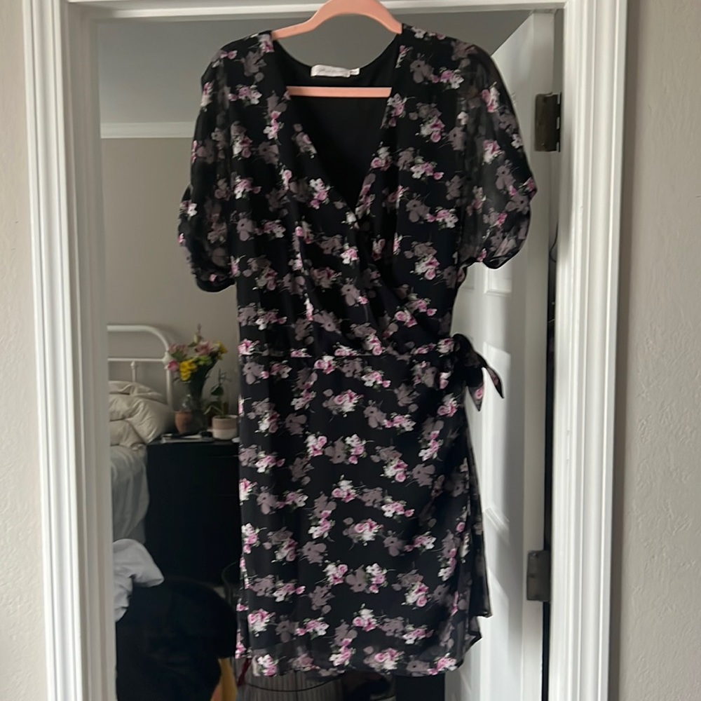 Dark purple floral dress